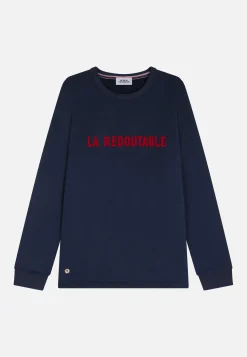 Le slip français Hauts<Sweat-shirt floqué en coton-La Cassandre Marine Bleu