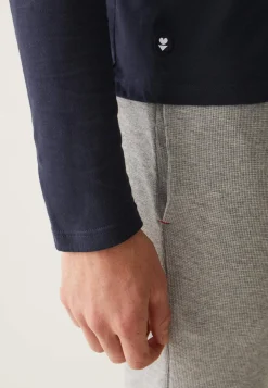 Le slip français Hauts De Pyjamas|Hauts De Pyjamas<Tee-shirt manches longues en coton-Jeannot Marine Bleu