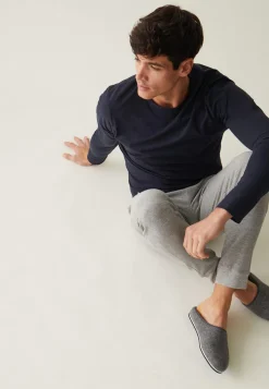 Le slip français Hauts De Pyjamas|Hauts De Pyjamas<Tee-shirt manches longues en coton-Jeannot Marine Bleu