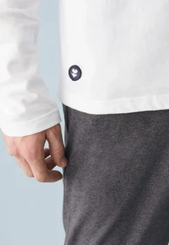 Le slip français Hauts De Pyjamas|Hauts De Pyjamas<Tee-shirt manches longues en coton-Jeannot Blanc