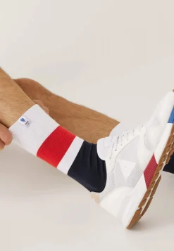 Le slip français Chaussettes En Coton|Chaussettes En Coton<Trio de chaussettes mi-hautes en coton-Pack Trio Chaussettes Lucas Equipe de France Coq Blanc