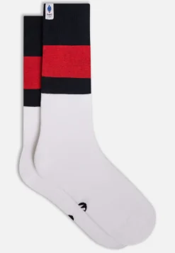 Le slip français Chaussettes En Coton|Chaussettes En Coton<Trio de chaussettes mi-hautes en coton-Pack Trio Chaussettes Lucas Equipe de France Coq Blanc