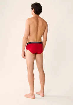 Le slip français Coffrets Cadeaux|Collection Cadeaux<Trio de slips en coton-Coffret Trio Slip Intrépide Marine Rouge Brodé Terrible Flocon Blanc