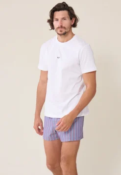 Le slip français Hauts<T-shirt col rond en coton milano-Renaud Blanc