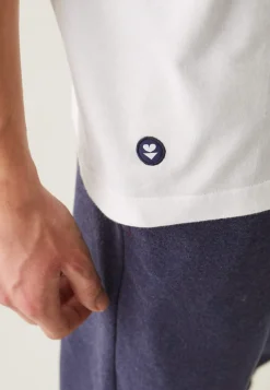 Le slip français Hauts|Broderie 🪡<T-shirt col rond en coton-Jean Blanc