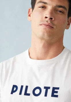 Le slip français Hauts<T-shirt col rond en coton-Jean-F Blanc