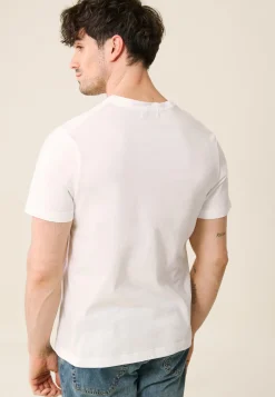 Le slip français Hauts De Pyjamas|Hauts De Pyjamas<T-shirt de pyjama mixte col rond en coton-Jean-F Blanc