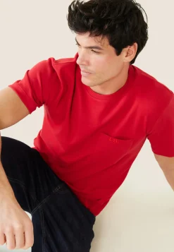 Le slip français Hauts<T-shirt Homme en coton-Sasha Cerise Rouge