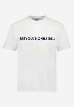 Le slip français Hauts<T-shirt mixte col rond en coton-Jean-P Révolutionnaire Blanc