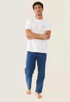 Le slip français Hauts<T-shirt mixte col rond en coton-Jean-P Espère Blanc