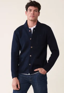 Le slip français Pulls|Hauts<Veste en maille-Eloi Bleu