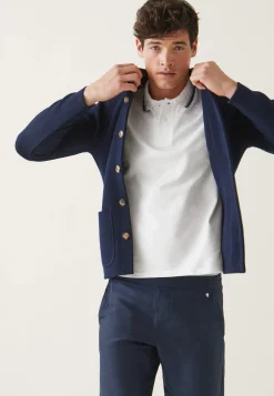 Le slip français Hauts|Vestes & Chemises<Veste en maille-Eloi Marine Bleu