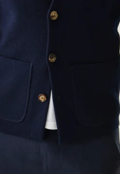 Le slip français Hauts|Vestes & Chemises<Veste en maille-Eloi Marine Bleu